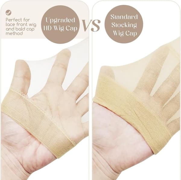 HD Parykkhette for Kvinner Blondefront Parykkhette Transparent Parykkhette Beige 12 stk
