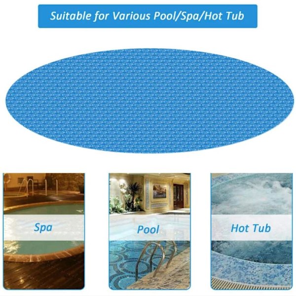 Värmeisolerande film för pool, runt poolskydd, värmeisolerande film, 152 cm