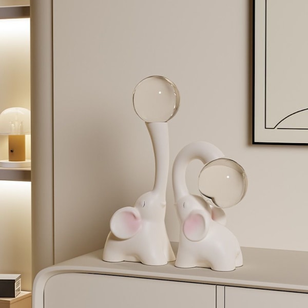 Elefant ornamenter heldig elefant krystalkugle TV vinskab veranda stue dekoration let luksus high-end housewarming julegave