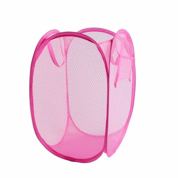 Pop Up Vaskepose Sammenleggbar Vaskekurv ROSA pink