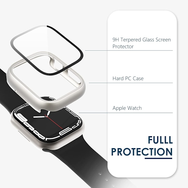 6-pakning Kompatibel med Apple Watch skjermbeskytter 42mm Serie 3 2 1, Hard PC støtfanger Sportsbeskyttelsesdeksel for iWatch 42mm Menn Kvinner 42mm