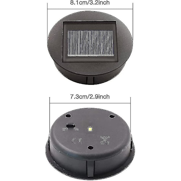 4 st solcellslampor med LED-lampor, solcellslampor, LED-solpanel lyktlock {HH}