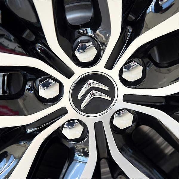 4 stk. bilhjulnavkapsler til Citroen C2 C3 C4 C5 C1 Elysee G X Picasso Saxo Cactus Ds3 Ds4 Ds6 Navdæksel Tilbehør Silver
