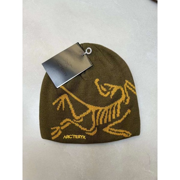 ARC'TERYX Herrehatt Casual Varm Vinter Skihette Bird Jacquard Chocolate