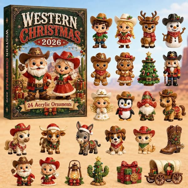 Julefigurer Julekalender - Festlig Blind Box Legetøj med Samlefigurer til Nedtælling til Jul Green box Nutcracker blind box 26 * 18 * 3cm