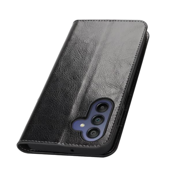 Mobilcover Samsung Galaxy A17 Ægte Læder Sort