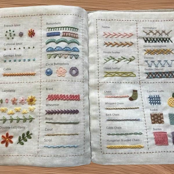 Stygnbok Broderi Stygnbok DIY Syböcker Broderiböcker med Stygn Syböcker för Nybörjare och Entusiaster