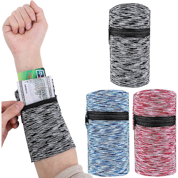 st handledsplånbok telefonarmband, löpararmband, sportarmband med dragkedjeficka för telefonlöpning vandring