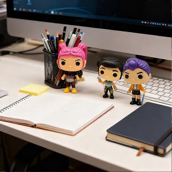6 stk. actionfigursæt K-pop koreansk idol dæmonfilmfanger samleobjekt vinylfigur