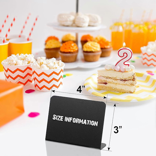20 Mini Tavleskilte 10 x 7,5 cm, Buffet Labels, Bordkort, Festbordsskilte