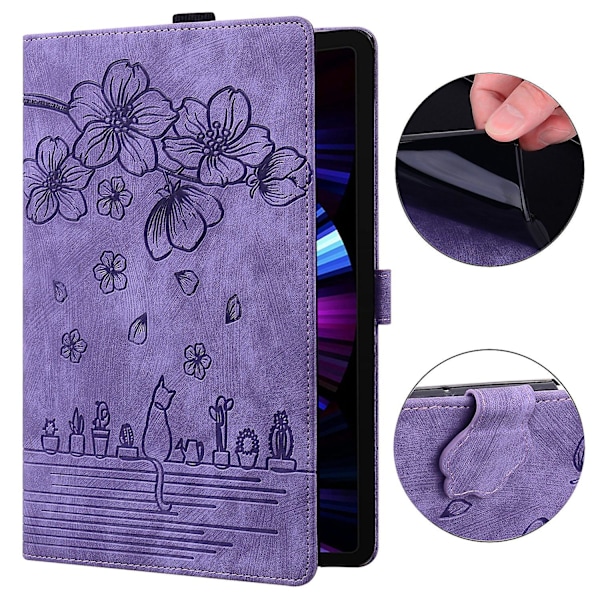 Katt Læderetui til Lenovo Tab P12 12.7 Purple