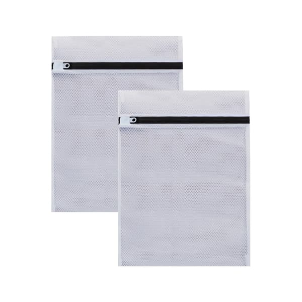 2 st Tvättväskor för underkläder - 40 x 50 cm Vit White 40 x 50 cm