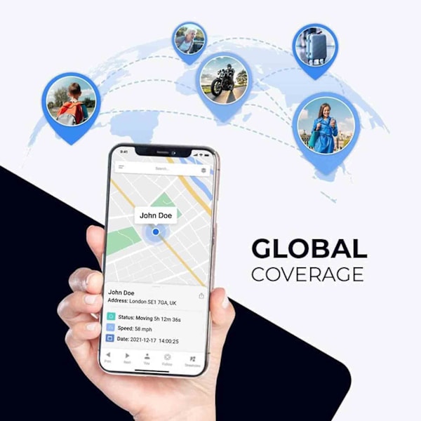 2024 Universell GPS-tracker för bil, magnet, fordon, cykel, mini spårningsenhet, trådlös