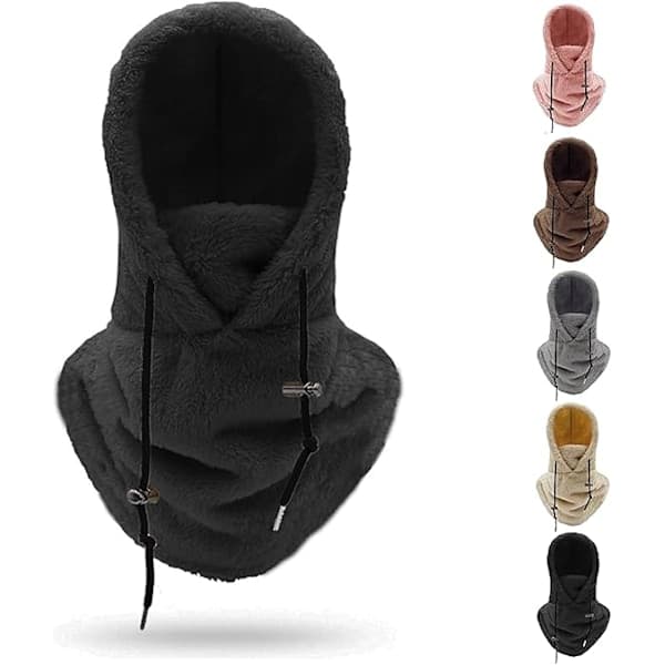 KZQ-Sherpa Huppu Laskettelumaski, Fleece Balaclava Tuulenpitävä Talvimaski