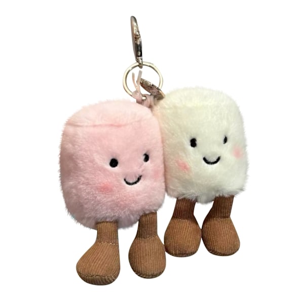 Jellycat Amuseables Par Marshmallows Väskberlock Nyckelring Väskberlock Jellycat Mat Alla Hjärtans Dag Presenter för Kvinnor Män Barn 15 cm