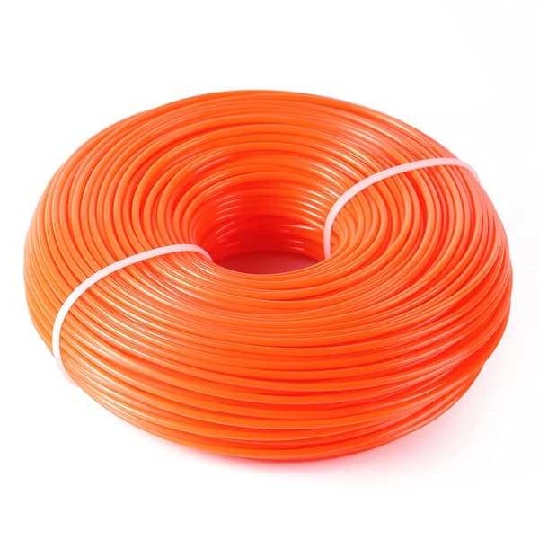 Avrundet Trimmertråd 2,4 mm x 30 m Oransje Gress Trimmer Snor Gressklipper Tilbehør 30 Meter