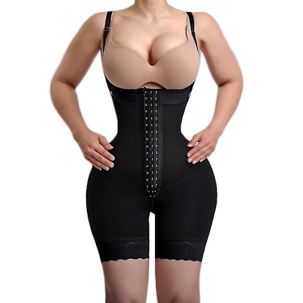 Underkläder för kvinnor Dubbel Hög Kompression Timglas Midjetränare Stusslyft Postoperativa Shorts Fajas Colombianas Beige Nv7{HH} XXXL