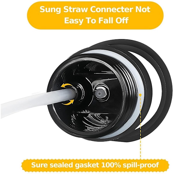 3x Straw Lokk For , Isolert Sports Drikkeflaske Straw Lokk For Kanteen Vannflasker, Vakuumflaske