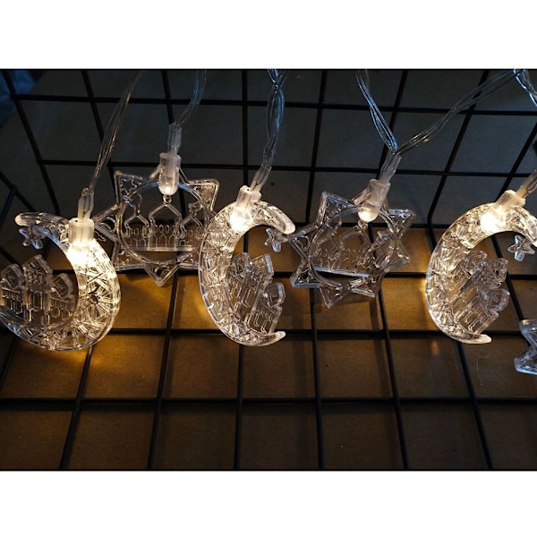 2m 10LED LED Lyskæde Ramadan Lanterne VARM HVID 2M varm hvi