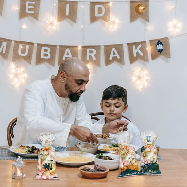 100 stk. Eid Mubarak festposer, Ramadan-tema