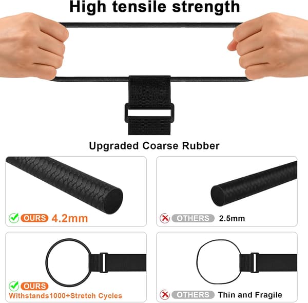 2-pakning justerbare elastiske bagasjestropper, 5 cm brede for sikker feste under reise