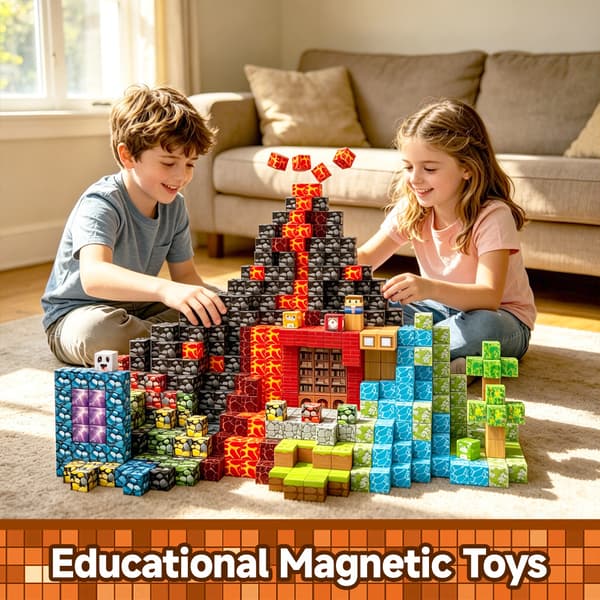 100 PCS Magnetic Building Blocks - Forest Magnetic Building Blocks, Christmas Gift Z00
