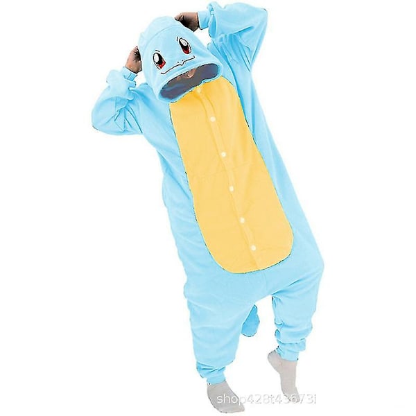 Squirtle Kostume Helkrops Pyjamas Halloween Jul Kigurumi Éndagsdragt til Mænd og Kvinder M