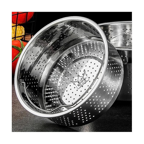 Rustfrit stål dampkurv, metal dampindsats, dampgitter, grøntsags- og frugtkurv, si Silver