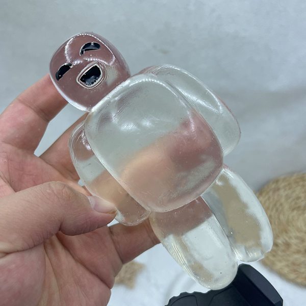 Ny robot klämmer söt, supermjuk, dekompression, ventiler, långsam återhämtning Transparent color (220g)