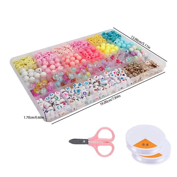 Makron Krystal Børneperle DIY Sæt Armbånd Perler Smykkesæt Approximately 1200pcs