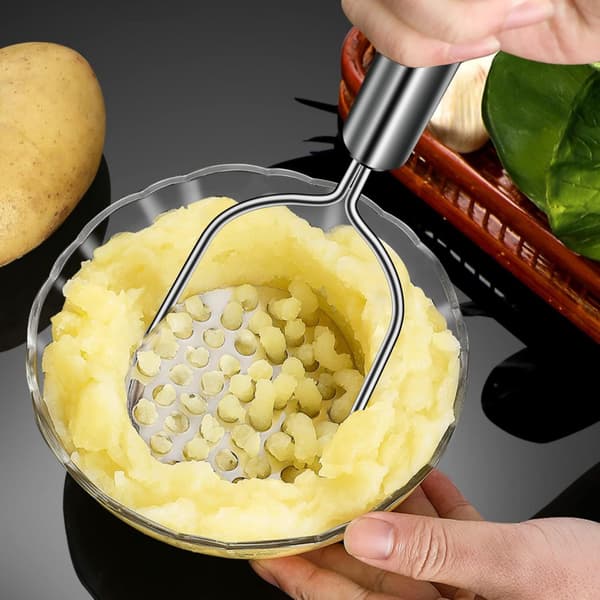 Potetmoser i rustfritt stål, sett med 2, for perfekt potetmos
