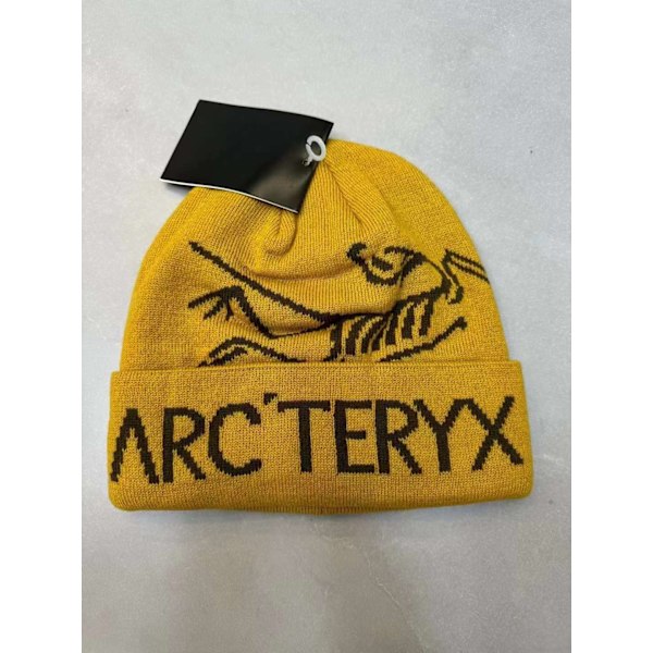 ARC'TERYX Herrehatt Casual Varm Vinter Skihette Bird Jacquard Yellow