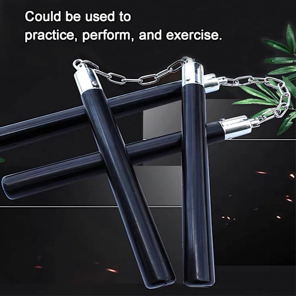 (1 st) Säkra Nunchucks i Solid Gummi för Träning med Stålkätting och Kullager, Övning, Träning