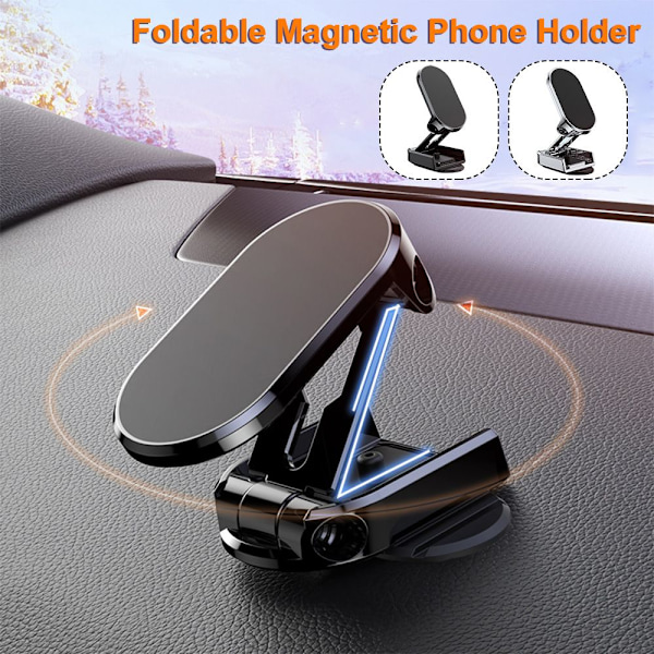 Magnetisk Biltelefonholder Bilholder SORT
