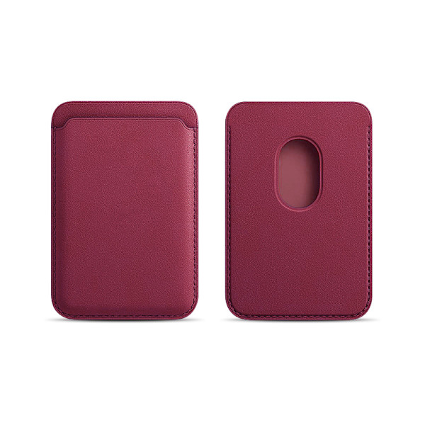 Soveltuva/13 Applen magneettinen korttikotelo matkapuhelimen korttikotelo henkilökortin takatarra nahkaa Nine Red color matching paper box