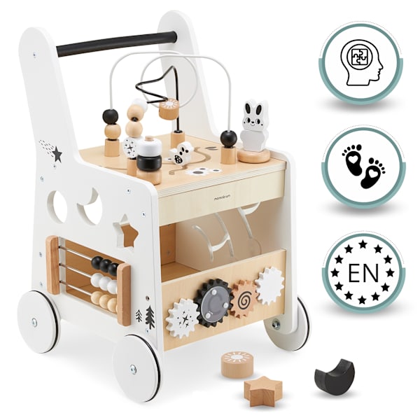 6in1 Stroller, Wooden Walker with Learning Table Function
