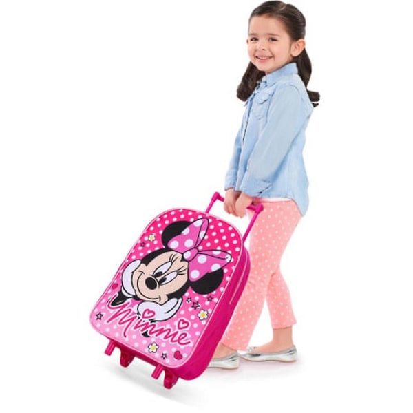 Disney barn/barn Minnie Mouse resväska Rosa Pink One Size