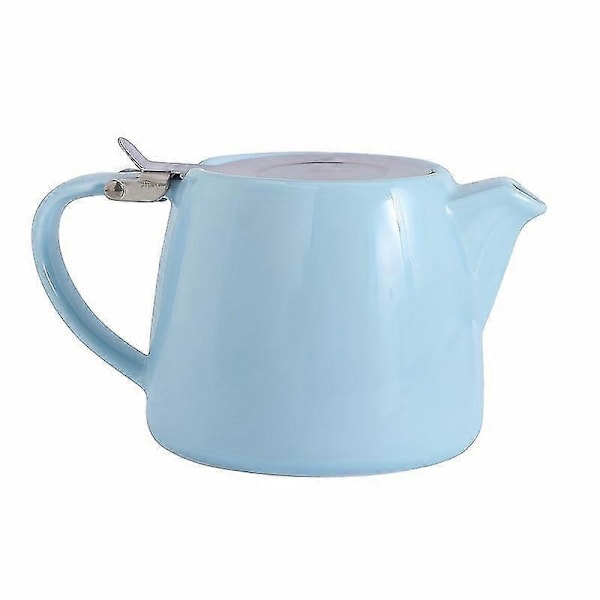 Autentisk japansk keramisk tekande | Rustfrit stål si | Elegant og funktionel til eftermiddagste {HH} Light blue