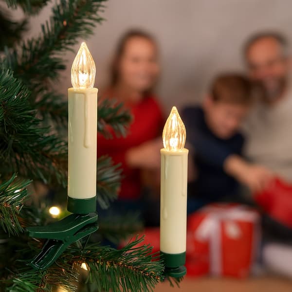Wireless LED Christmas Tree Lights (10, 20 or 30 pcs) with Remote Control White White 20 st.
