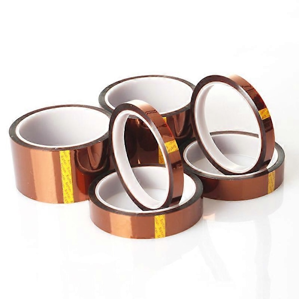 Ny 100ft Kapton Polyimid Tape Klæbende Høj Temperatur Varmebestandig 33m 8mm1PCS