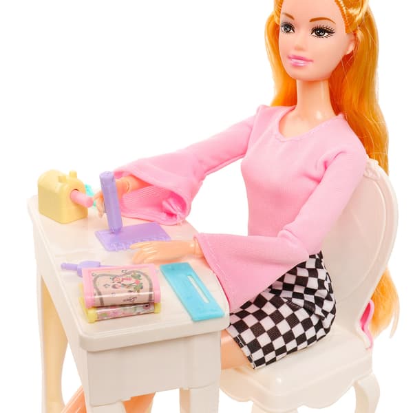 120 delar dockhus och Lele Barbie inlärningstillbehör