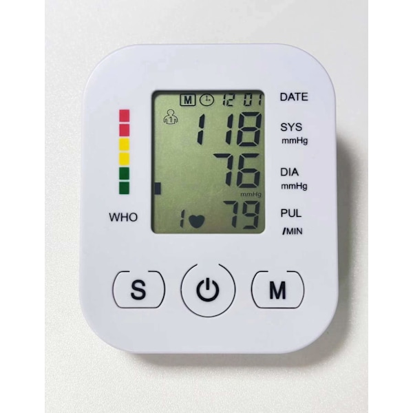 1 st Blodtrycksmätare Överarm Digital BP-maskin för