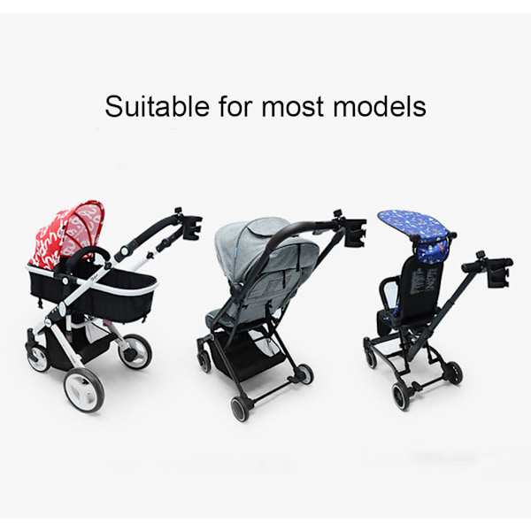 Baby Mugghållare Universal 360° Roterbar Dryckesflaskhållare för Barnvagn Rullstol