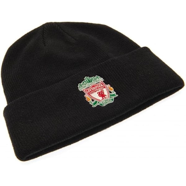 Liverpool FC Unisex Voksen Strikket Hue med Ombuk og Klubmærke - Julegaver til Fodboldfans{HH}