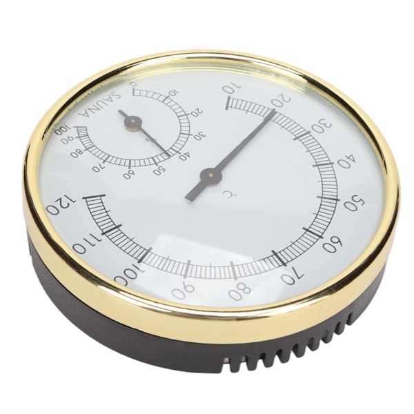 Saunatermometer til vægmontering med klar skala, fysisk induktion, rustfrit stål hygrometer