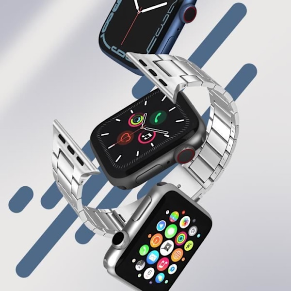 Rannekoru Apple Watch 41mm / 40mm / 38mm Linkit Teräs Hopea