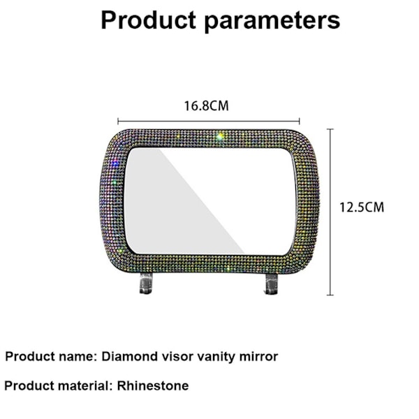 Bilvisir Dekorationsspegel Auto Kvinnor Sminkspegel