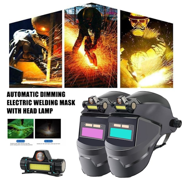 Automatisk mörkande svetsmask, huvudmonterad svetsmask, säker sann färg Real Color One