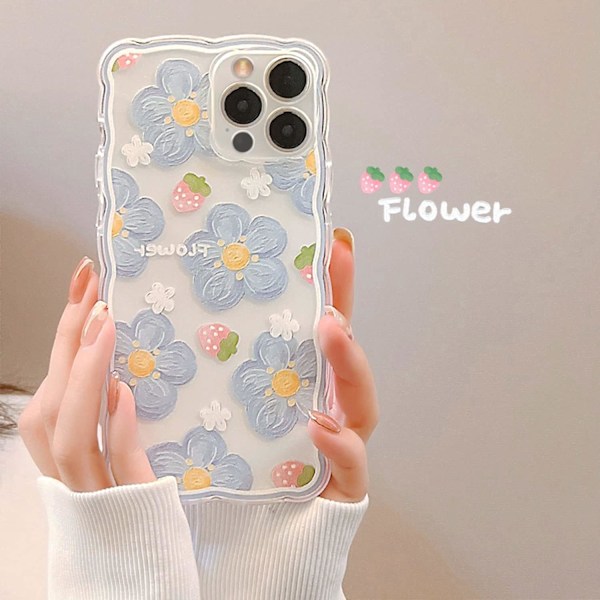 Kompatibel med iPhone 13 Pro Max Skal 6.7 Tum med Blommig Söt {HH}