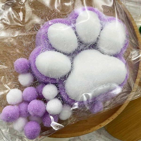 Taba Squishy Stor Katt Pote Silikon Klem Legetøj til Stressaflastning, Katt Pote Giant Paw Squishy Sanse Legetøj - Perfekt Purple